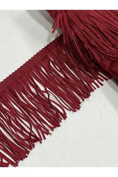 karantuhafiye Φούντα με κρόσσια σε μπορντό / 7 εκ. / 1 μέτρο / Με χοντρό νήμα