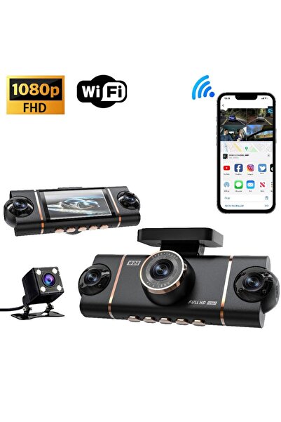 Çeşithane 4 Lens 360 Derece Araç Kamera Sistemi Gece Görüşlü WiFi Kayıt