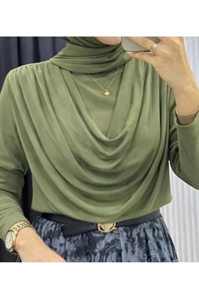 3B Stil Ντεγκάτζε Γιακά Σάντι Μπλούζα