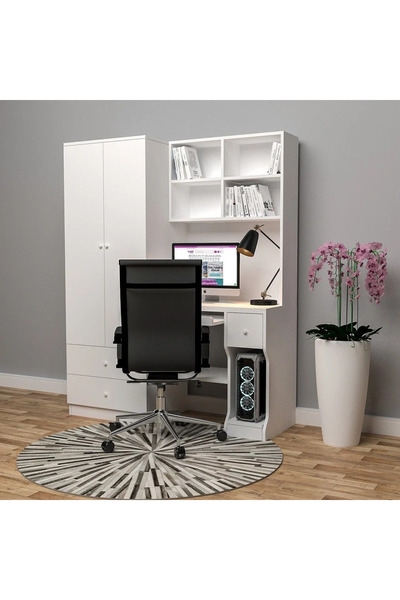 marangozhaneden Latin Dolaplı Çalışma Masası Mdf