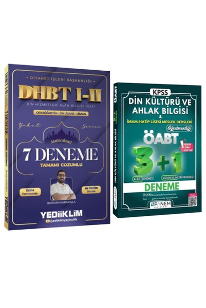 Yediiklim Yayınları Diyanet İşleri Başkanlığı DHBT I-II Ortaöğretim-Ön Lisans...