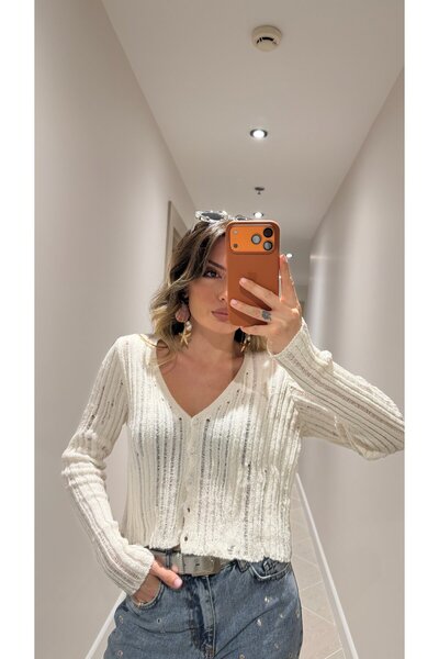 Duya Butik EKRU AJURLU TRANSPARAN HIRKA