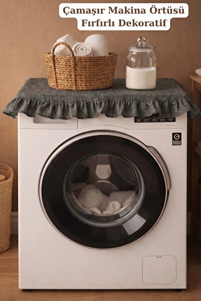 Morlay Κάλυμμα πλυντηρίου ρούχων Vintage με βολάν - Διακοσμητικό κάλυμμα πλυν...