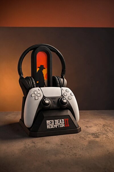 Valyria Rdr 2 Temalı PS5 Kol ve Kulaklık Standı – DualSense Uyumlu Premium 3D...