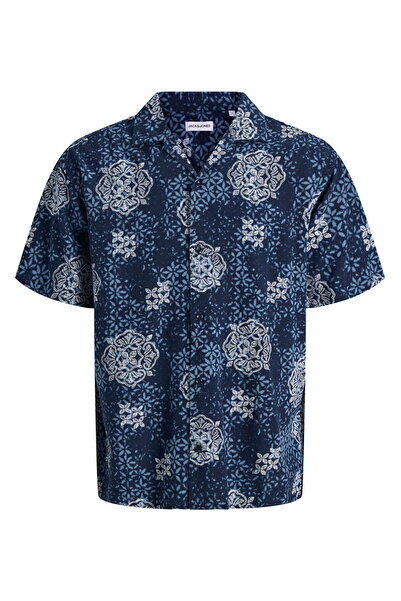 Jack & Jones Πουκάμισο με κοντό μανίκι και γιακά Resort σε μεγάλο μέγεθος - A...