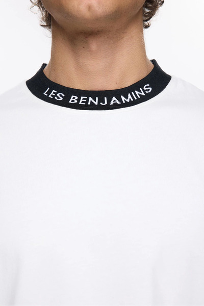 LES BENJAMINS Oversize Fit Beyaz Renkli Erkek Tişört