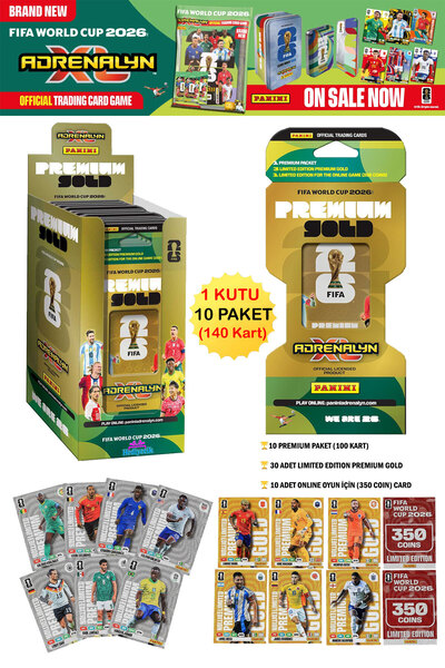 hediyecik Panini 2026 Dünya Kupası FIFA World Cup Premium Gold Limited Editio...