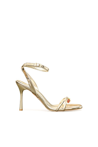 HANZE Women's Sandals High Heel Gold Banded with Accessories New Season D3740