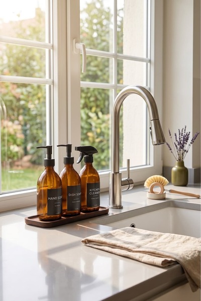 TheBRo Σαπούνι χεριών, απορρυπαντικό πιάτων, σετ καθαρισμού κουζίνας σειράς B...