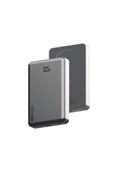 Boğazören Gri Renk Magsafe kablosuz Mini Hızlı Şarj powerbank Taşınabilir güç...