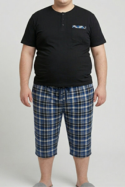 balkonda Ανδρικό Σετ Πιτζάμες Μεγάλου Μεγέθους, Ελαστικό, Άνετο, με Μακρύ Πάτ...