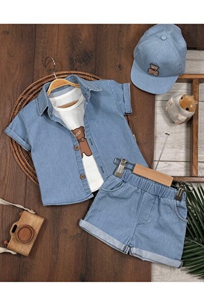 ASİLA Hat and Teddy Bear Printed Lycra Bodysuit, Flexible Lycra Denim Fabric,...