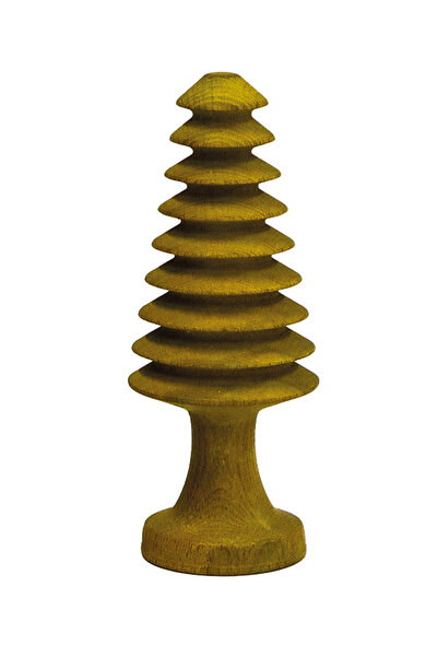 Doğal Masif Ahşap Spiral Çam Ağacı Dekorasyon Objesi 14x8 cm