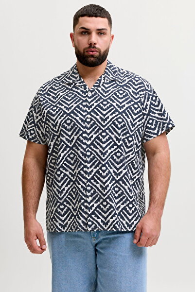 Jack & Jones Πουκάμισο με κοντό μανίκι και γιακά Resort σε μεγάλο μέγεθος - Milo