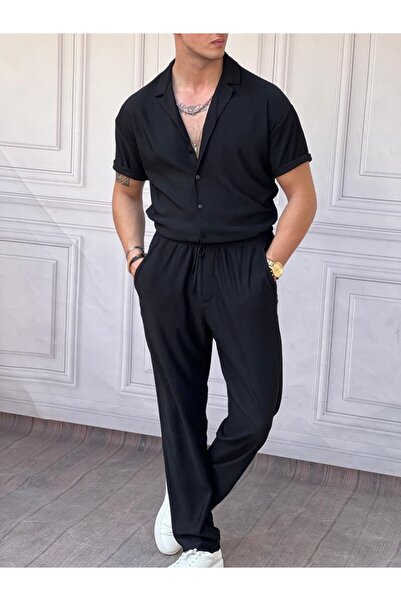 MODEFENDİ Σετ με λεπτό σχέδιο με σχοινί, oversized, για κάτω και επάνω μέρος