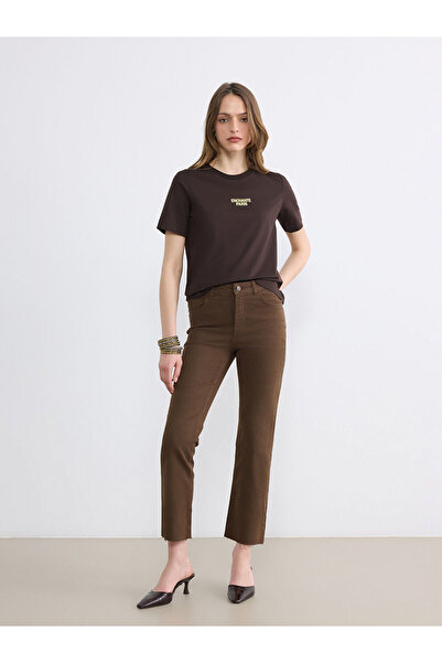 LC Waikiki YK PLUS Γυναικείο τζιν παντελόνι Crop Flare