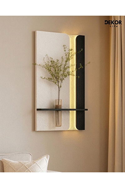 TAKIFİX Pilli LED’li 50×90 CM Oval Modern Ledli Duvar Tablosu | Dekoratif Pan...