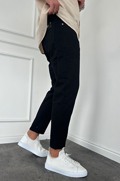 wamoss Pantaloni din denim BoAyfriend Acid Washed și Sanded Ice Blue