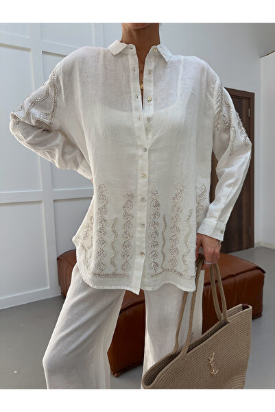 MİA NOURA ΓΥΝΑΙΚΕΙΟ ΠΟΥΚΑΜΙΣΟ ΜΕ ΧΑΝΤΡΕΣ ΜΠΡΟΣΤΑ, ΠΙΣΩ ΚΑΙ ΣΤΑ ΜΑΝΙΚΙΑ, ΠΑΝΤΕ...