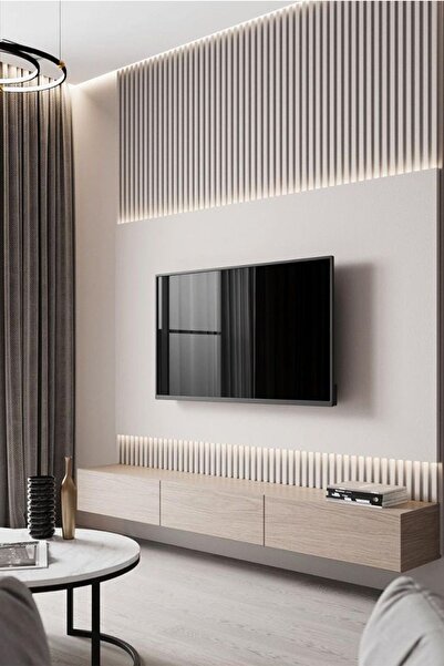 özgürce 3D Effect Lambri Panel Ahşap Desenli Beyaz Duvar Kağıdı 5,30 m²