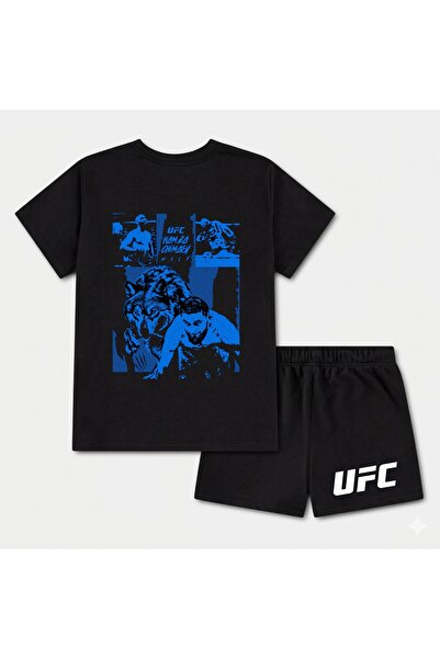 SVART WEAR Khamzat Chimaev UFC Unisex 100% βαμβακερό σορτς - Σετ μπλουζάκι κα...