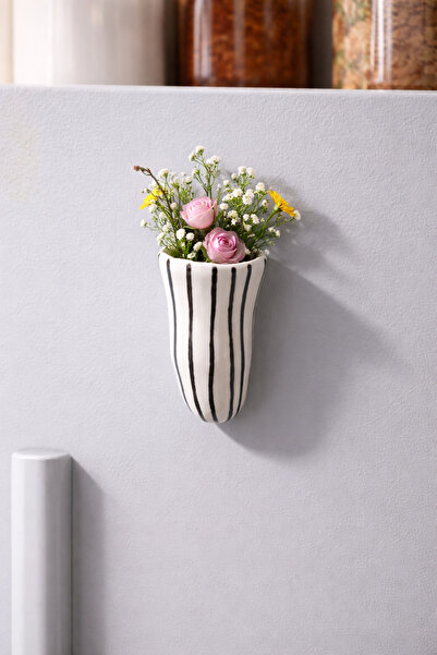 özgürce El Yapımı Seramik Buzdolabı Magnet Vazo, Dekoratif Mini Vazo 15'li Set