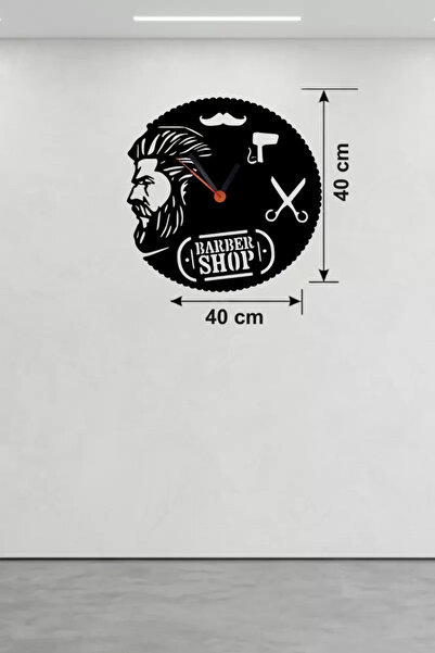 İsmiyle Al Znv Mey Import ®   Barber Hairdresser Design Wooden Wall Clock - 4...