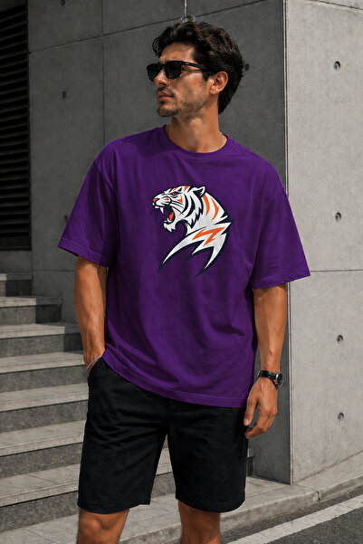 ArtYus Μπλουζάκι Unisex Oversize με στάμπα σύμβολο δύναμης Τίγρης – Βαμβακερό...