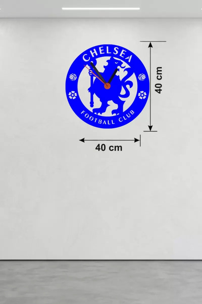 İsmiyle Al Znv Mey Import ®   Chelsea Fc Logo Wooden Wall Clock - 40X40 cm Fa...