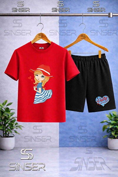 SS SİNSER Παιδικό ANIME PRTY GIRLS RED HAT Μπλουζάκι με στάμπα με λαιμόκοψη -...