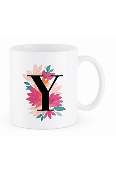 KADOREX DESIGN Personalized Mug with Floral Letter Design