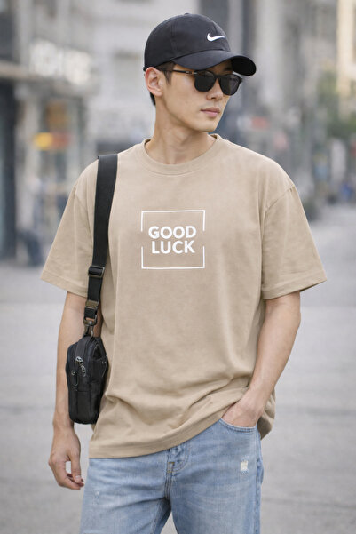 ArtYus Μπλουζάκι Unisex Oversize με στάμπα Good Luck – Βαμβακερό T-Shirt με λ...
