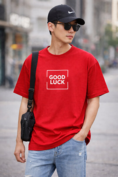 ArtYus Μπλουζάκι Unisex Oversize με στάμπα Good Luck – Βαμβακερό T-Shirt με λ...
