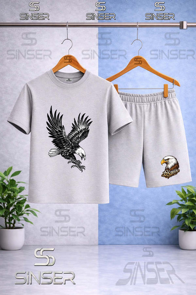 SS SİNSER Παιδικό T-shirt με στάμπα KARTAL SIYAH ATAK με λαιμόκοψη ποδηλάτου ...
