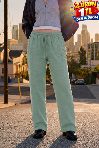 DAMGA JEANS Γυναικείο ψηλόμεσο φαρδύ καλοκαιρινό παντελόνι από λινό σε σκούρο...