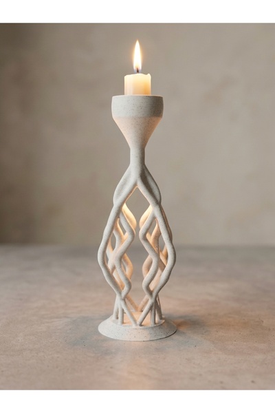 ArtGalleryDesign Geometrik Zarafet Modern Parametrik Şamdan Mumluk - 3D Yazıc...