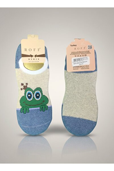 Dark Velvet ROFF Γυναικείες Αντιολισθητικές Κάλτσες Πετσέτας Μπαλαρίνας Μπλε ...