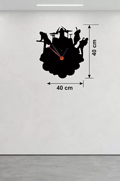 İsmiyle Al Znv Mey Import ®   Rock Band and Music Themed Wooden Wall Clock - ...
