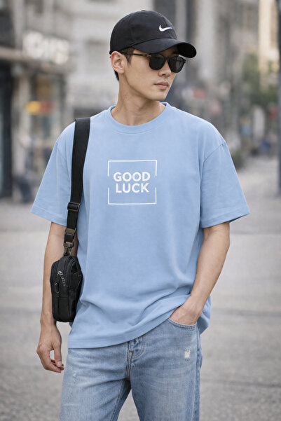 ArtYus Μπλουζάκι Unisex Oversize με στάμπα Good Luck – Βαμβακερό T-Shirt με λ...