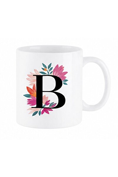 KADOREX DESIGN Personalized Mug with Floral Letter Design