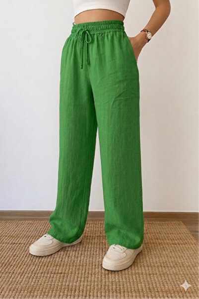 sarıdağ Λινό παντελόνι παλάτσο