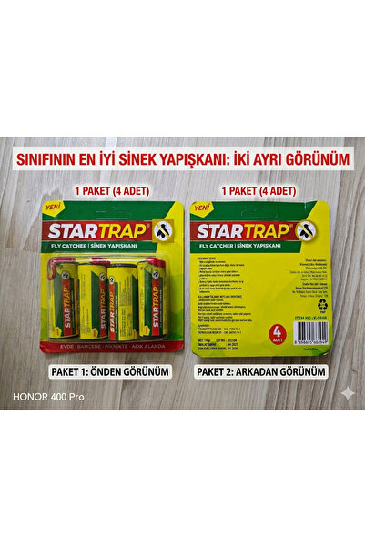 Startrap SİNEK YAPIŞKANI 8 AD ACIK ALAN SİNEK YAPIŞKANI BAHCEDE,BALKONDA,PİKN...