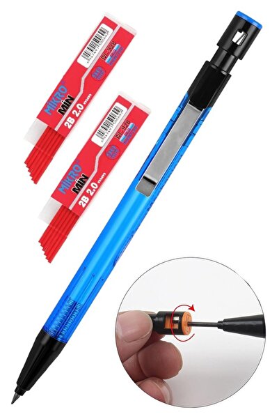 Artlantis Blue Thick Tip Pencil 2.0 mm 1 Piece and 2.0 mm Thick Tip Red 2 Pie...