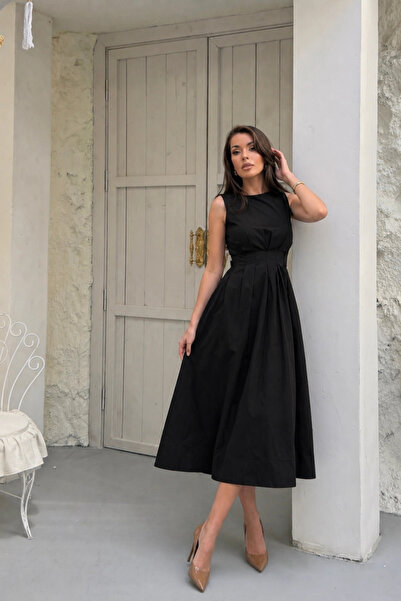 Lusin Γυναικείο φόρεμα με μαύρη επένδυση, δεμένο στη μέση (στενή εφαρμογή στη...