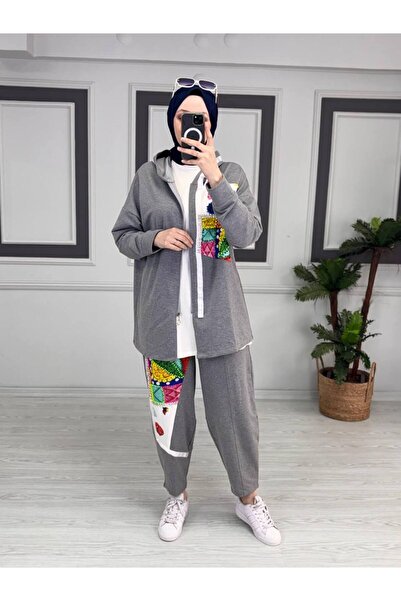 Butik Kardelen Σετ δύο τεμαχίων με κουκούλα και κεντημένα στολίδια από πέτρα