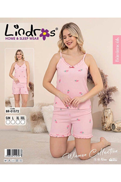 lindros BR-01572 Γυναικείο Σετ με Σορτς και Λουράκια