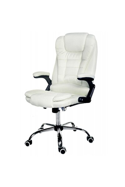 Mobplayers Καρέκλα Γραφείου Brandon-Tex, Κρεμ, Υφασμάτινη, με Λειτουργία  "Ch...