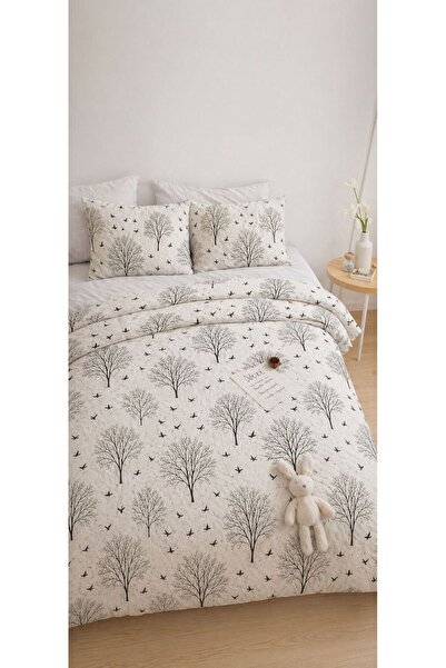 Sheri Home Tekstil YENİ Ağaç Tek Kişilik Nevresim Seti Yorgan Kılıfı +1 adet ...