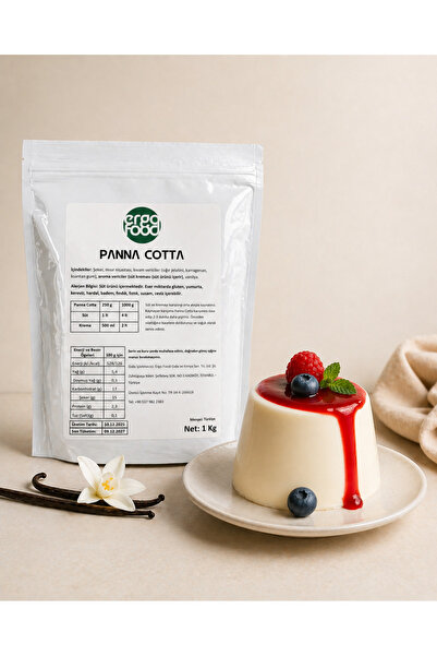 ergo food Panna Cotta Toz Karışımı 1 Kg | Profesyonel İtalyan Tatlısı | Krems...