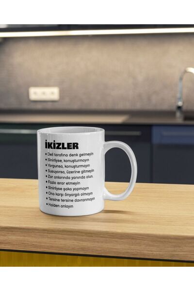 Kupa Art İkizler Burcu Temalı Kupa Bardak